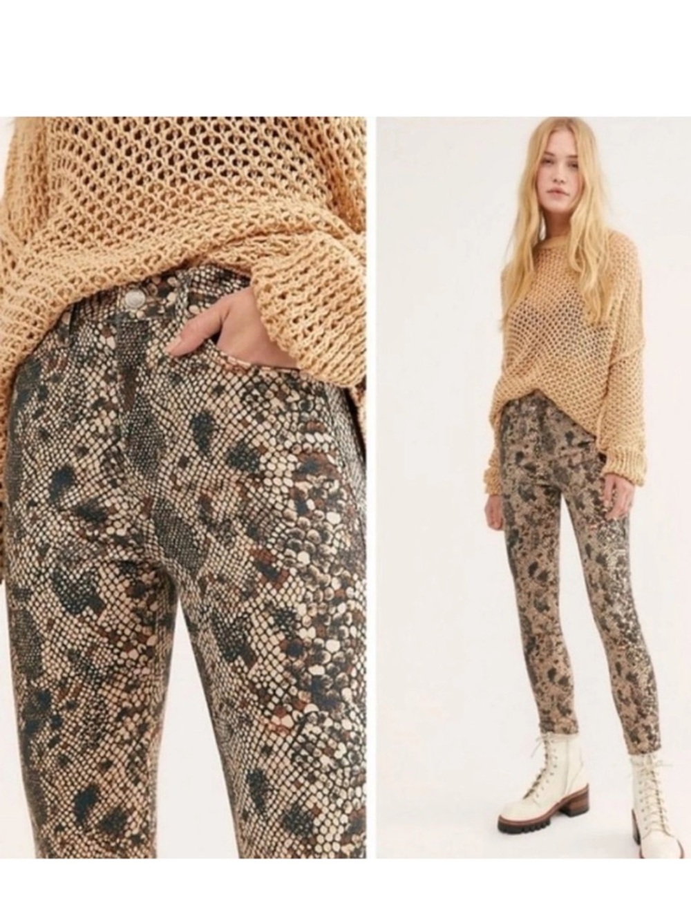 Free People We The Free Snake
Print Skinny Jeans